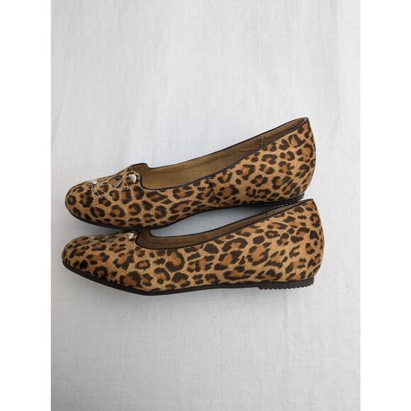 Cliffs By White Mountain Flats Size 8 Roar Leopard Cat Face Shoes Ballet Flat - Picture 4 of 13